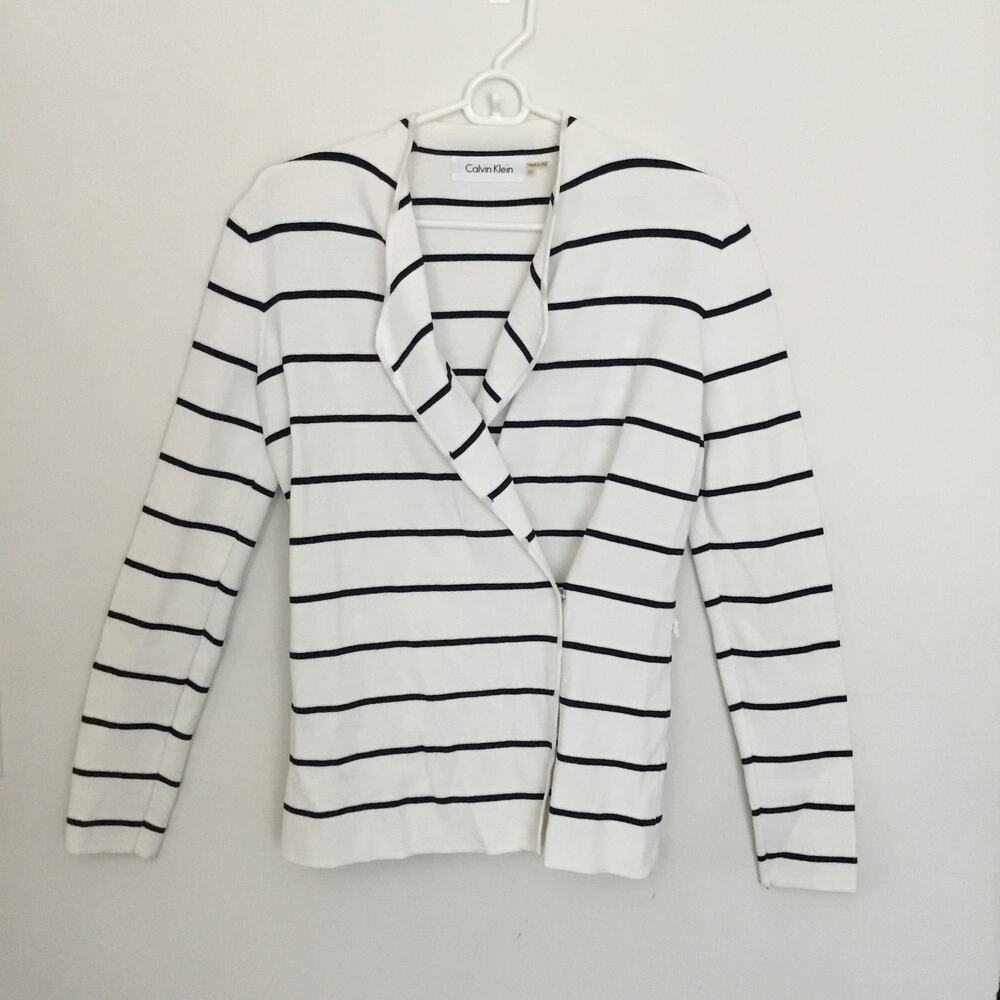 Calvin Klein Cardigan Striped Sweaters Sz XS